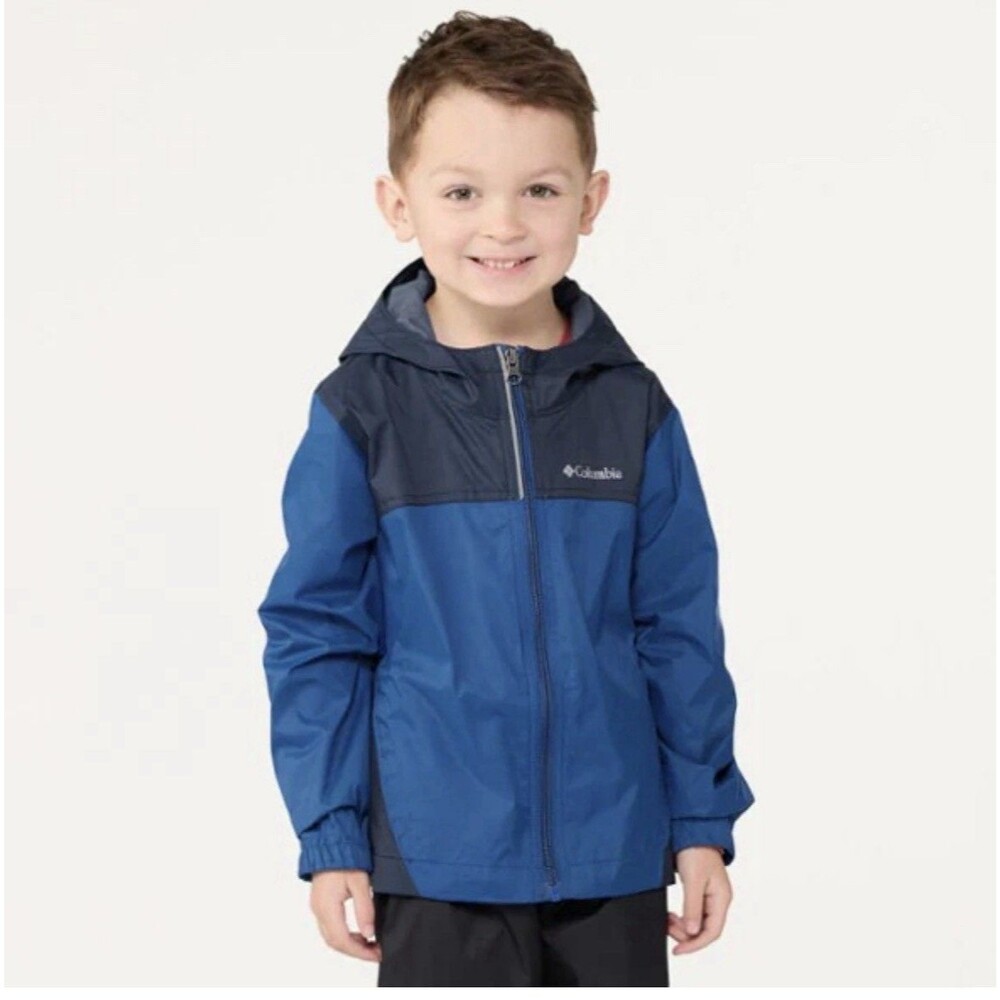 Columbia Boys Glennaker Rain Jacket Waterproof XXS (4T / 5T) Navy Blue